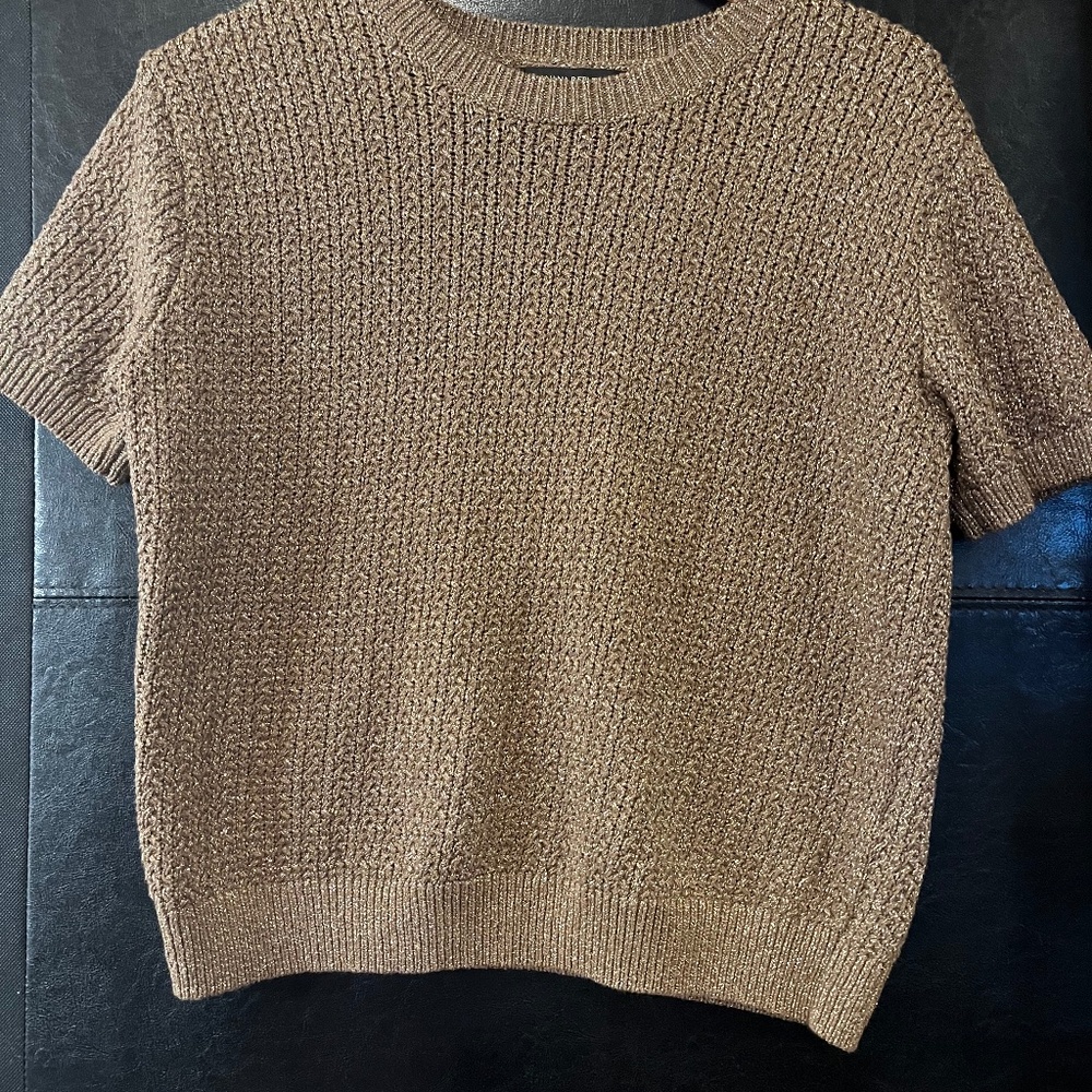Banana Republic Gold Knit Sweater